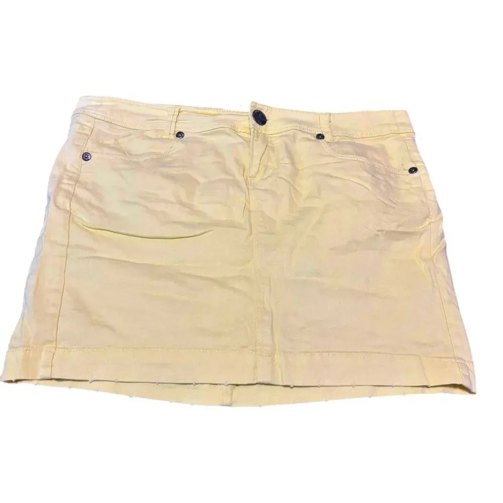 IX-O Yellow Mini Skirt Size L